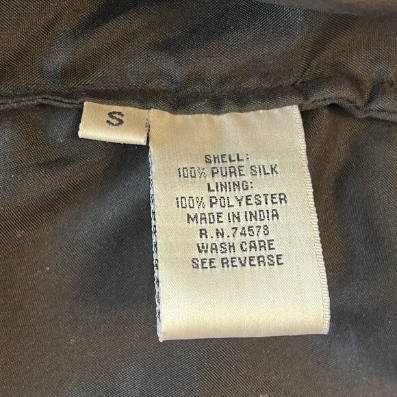 Vtg Y2K Cache Sequin Camisole Cami S Metallic Silk Asymmetrical Spaghetti Straps - Picture 4 of 15